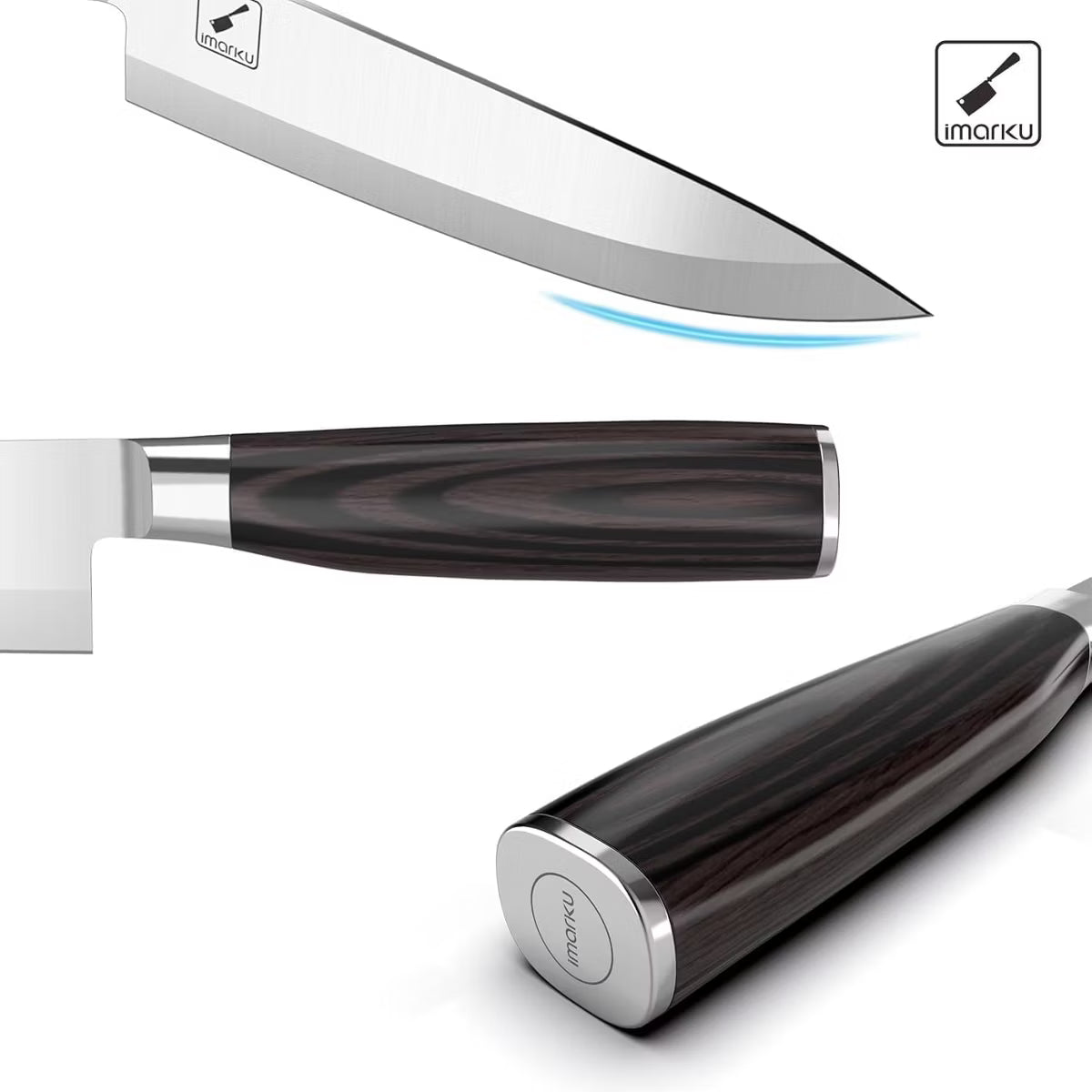 Chef Knife 8-Inch Pro Japanese Kitchen Knife 7Cr17MoV High-Carbon