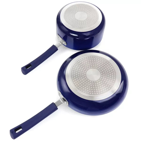 Cookware Set – 7 Piece Non Stick Aluminum Cookware Set – Blue