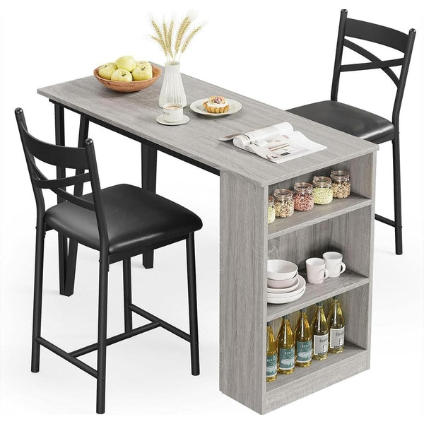 Bar Table – Culinvaro 3 Piece Bar Table Set for 2, Bar Table and Chairs Set