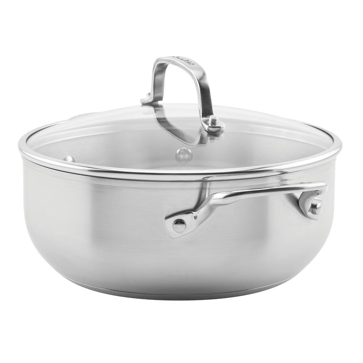 Casserole Dish – 4qt Casserole with Lid: Round Baking Dish – Silver