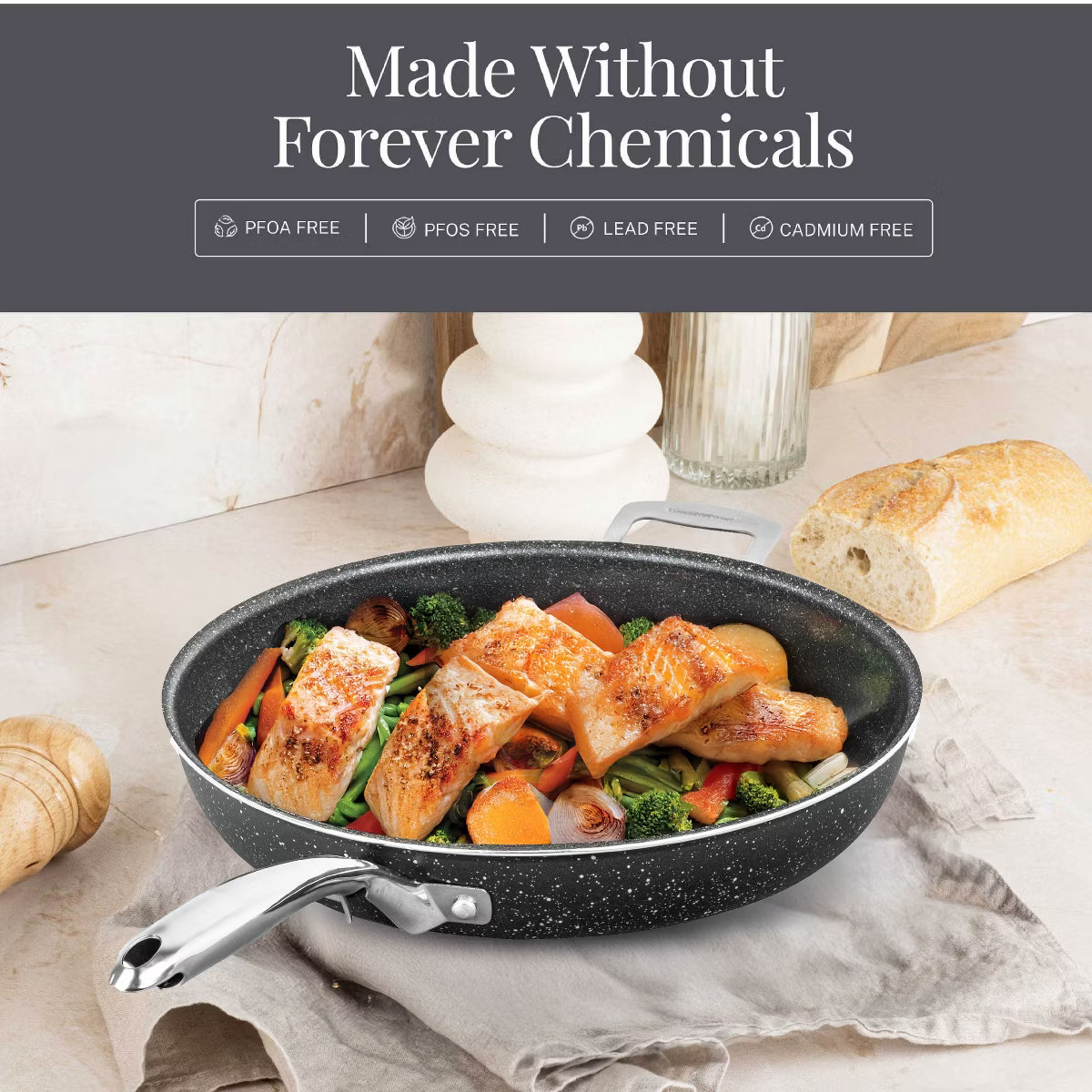 Skillet – 14” Ceramic Nonstick Skillet – Black