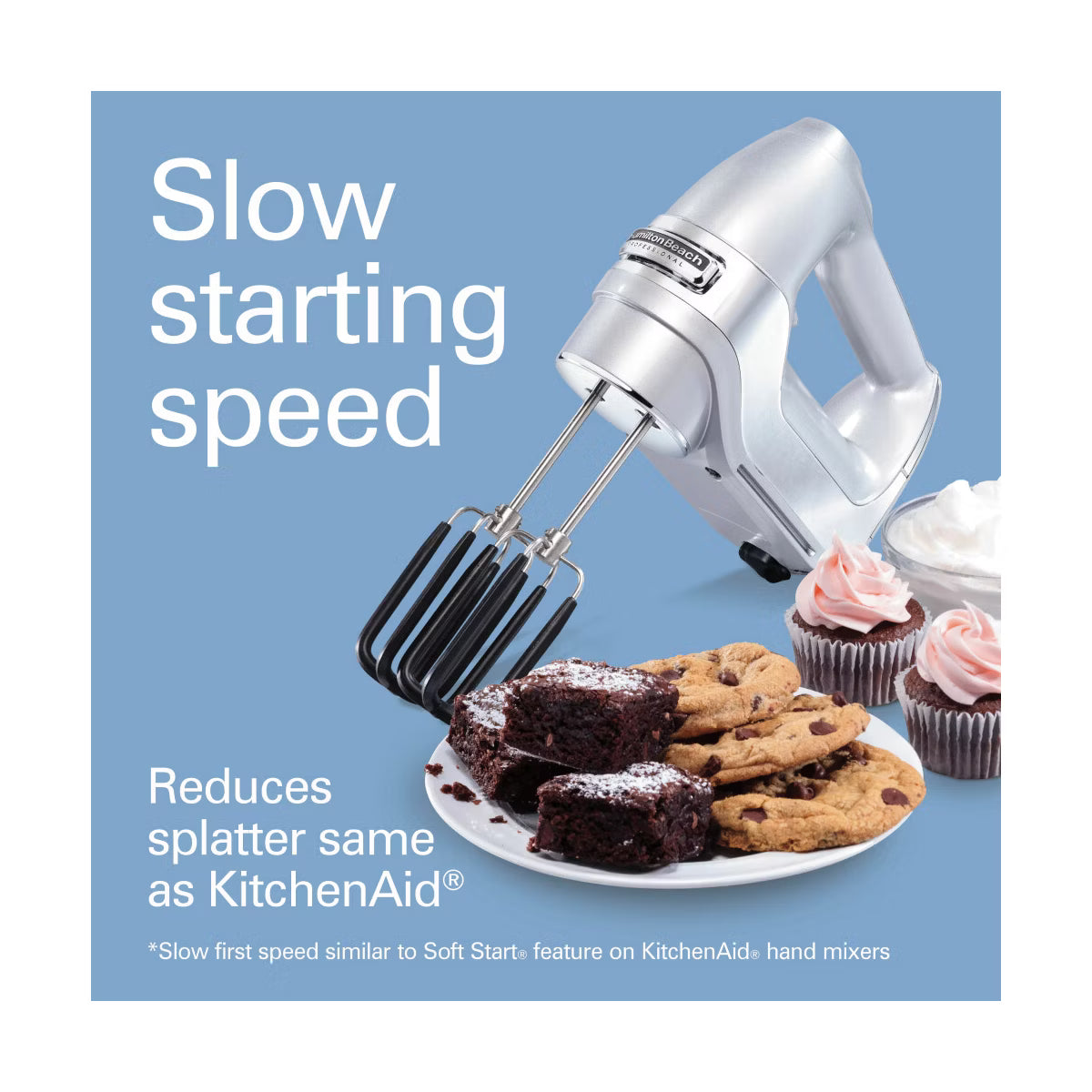 Hand Mixer – Professional 7-Speed Hand Mixer – Stainless Steel