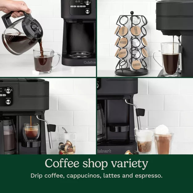 Drip Coffee Maker – Coffee Center Barista Bar 4-in-1 Coffee Maker – Black