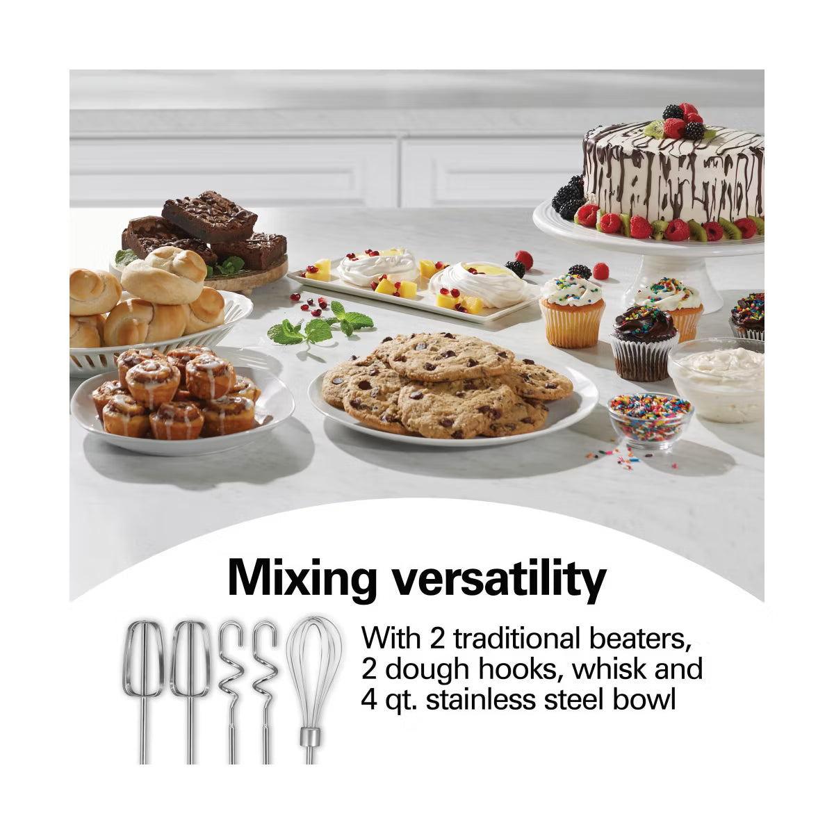 Stand Mixer – 6-Speed Classic Hand Mixer – Stainless Steel