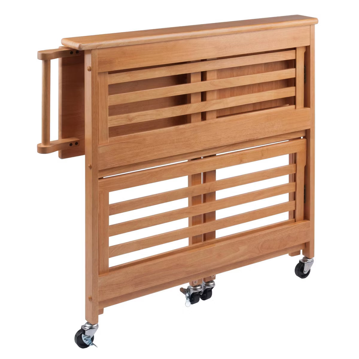 Storage Cart – Culinvaro Foldable Cart Wood/Light Oak