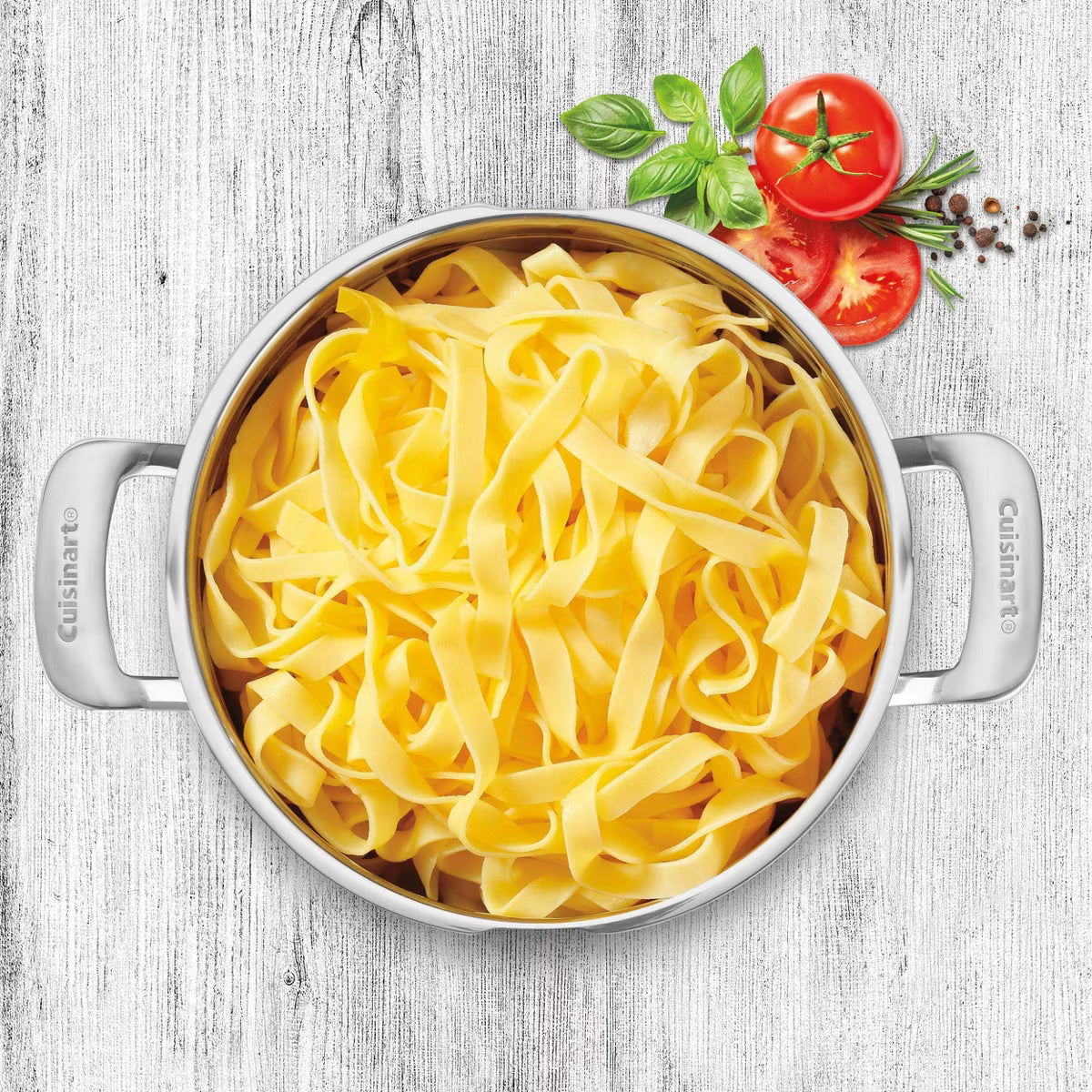 Stock Pot – 5.75qt Pasta Pot – Silver