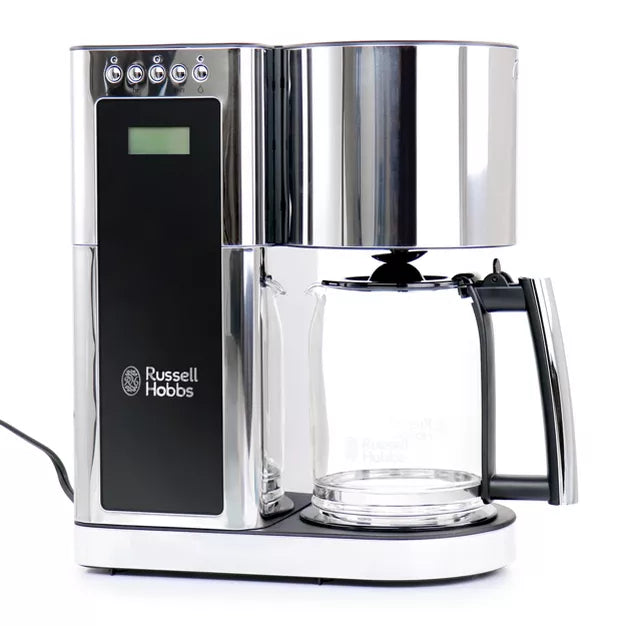 Drip Coffee Maker – Glass 8 Cup Coffeemaker – Silver And Black