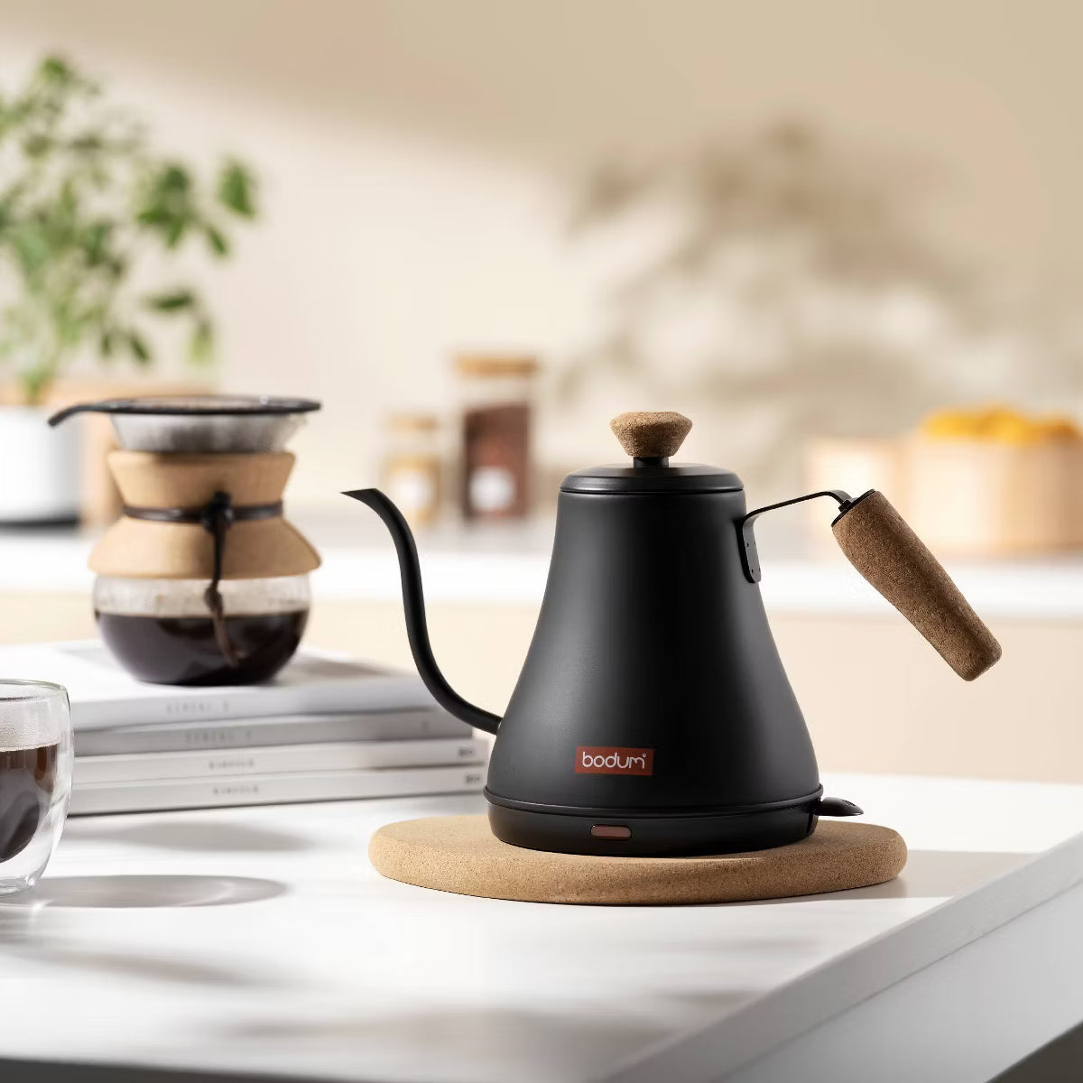 27oz Melior Goose Neck Electric Water Kettle Matte Black