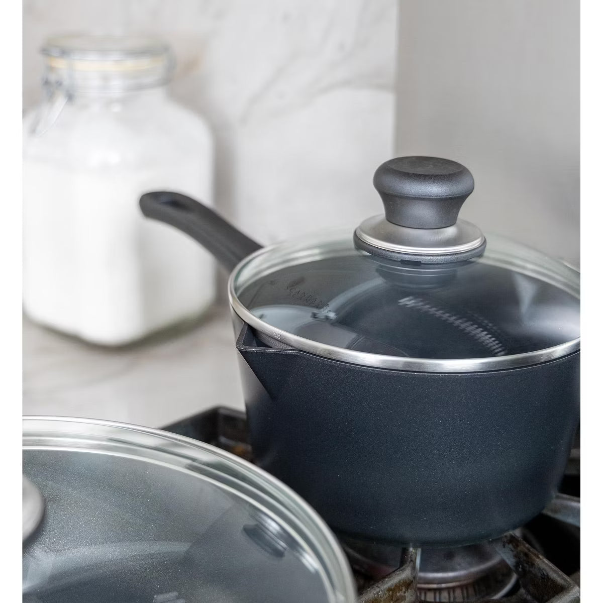 Saucepan – Classic 1 Quart Saucepan with Lid – Black