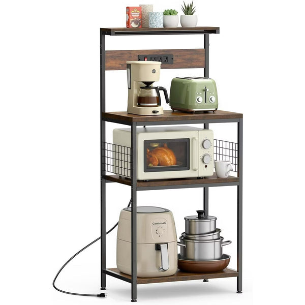 Baking Rack – Culinvaro 3-Tier Kitchen Baking Rack – Heavy-Duty Steel Microwave Oven Stand