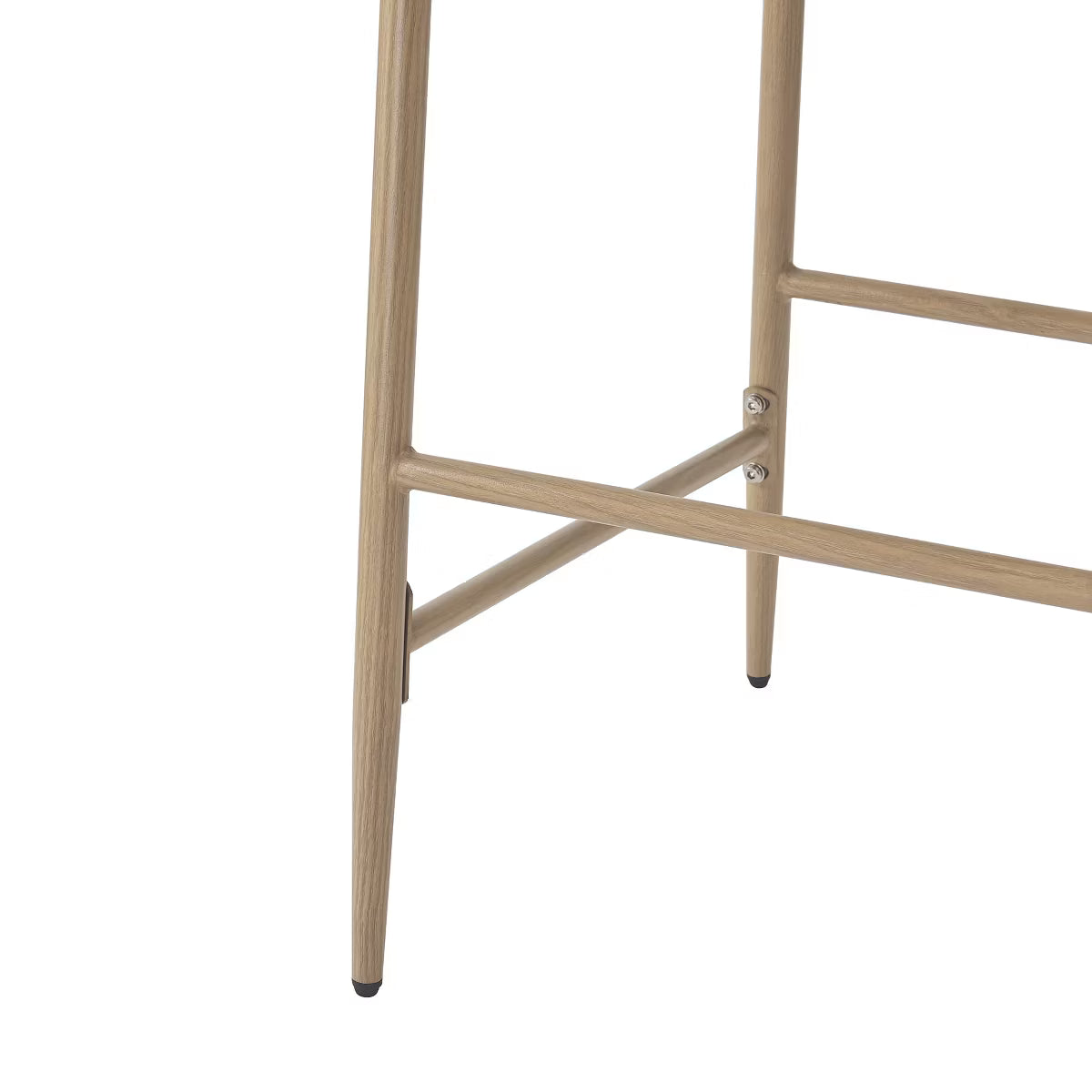 Avirae 29.25" Farmhouse Rattan Upholstered Barstools (Set of 2), Beige/Brown
