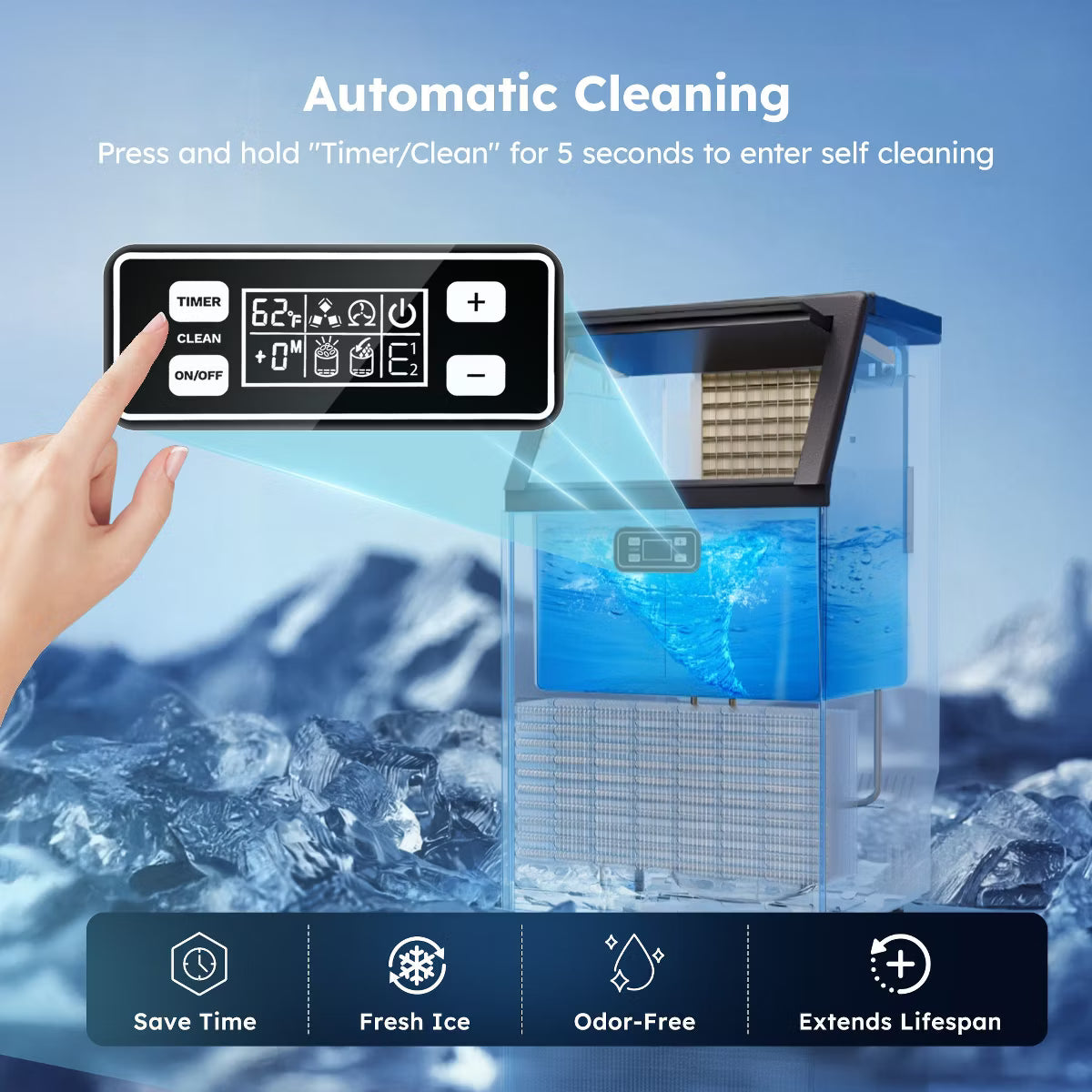 Ice Maker – 150 Lbs./24H Ice Maker, Household & Commercial – Copper