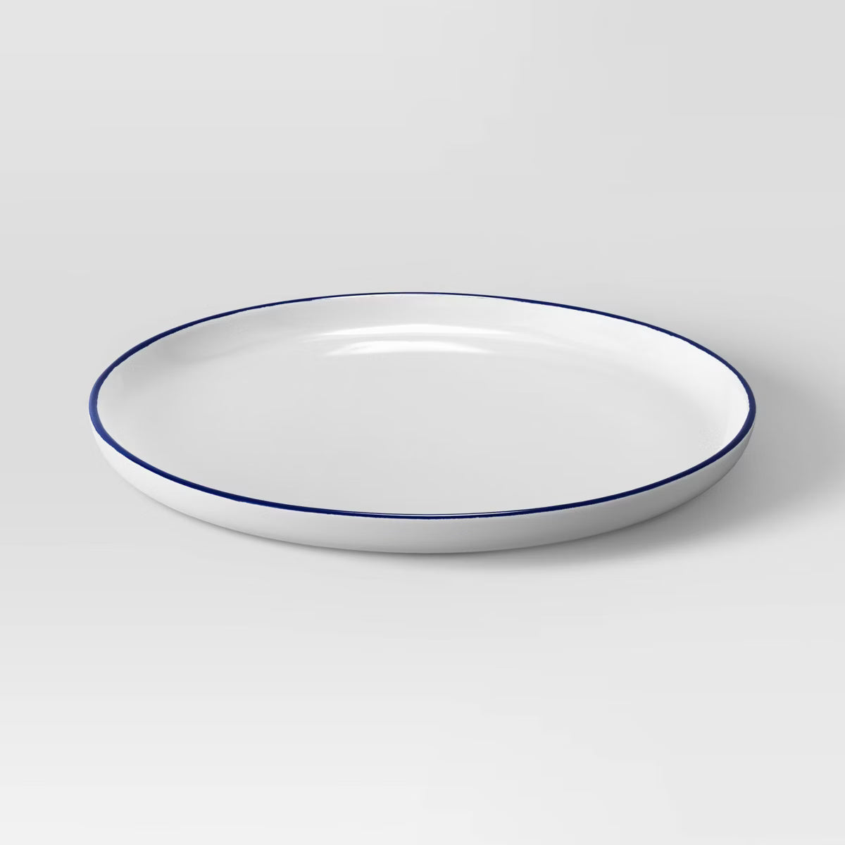 Plate – 10.5" Stoneware Dinner Plate Rim – White