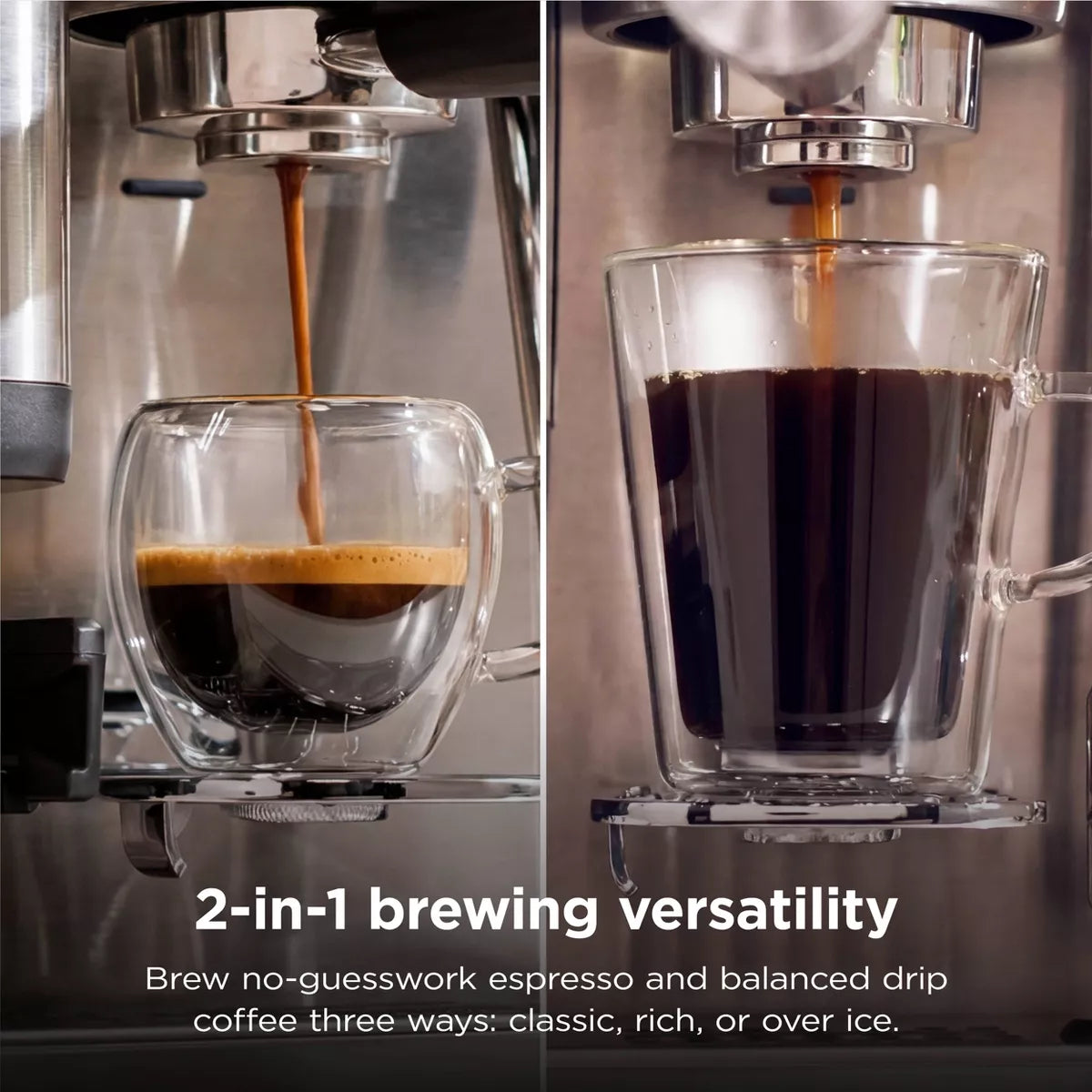 Espresso Machine – Cafe Mini Espresso Maker with Grinder – Black