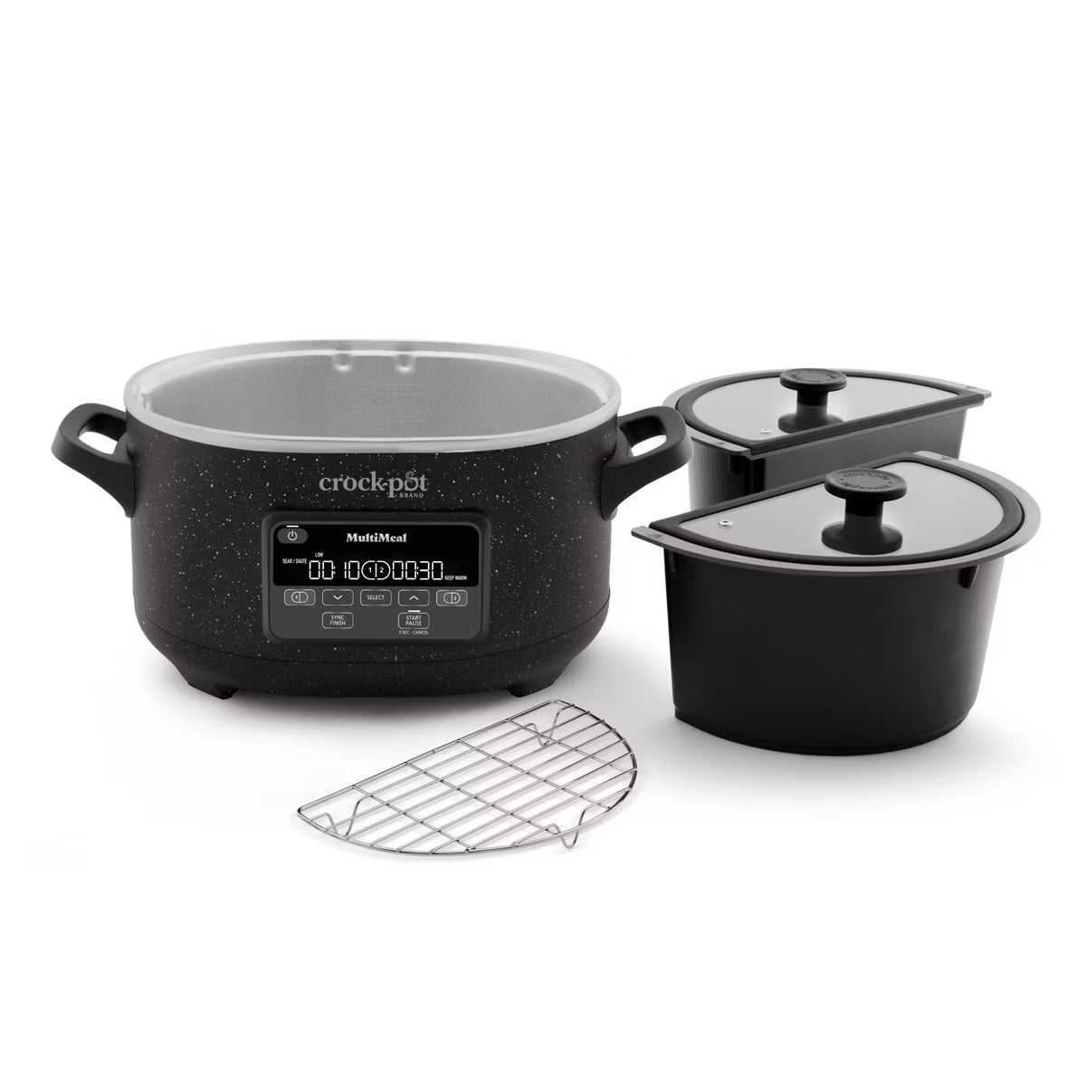 Slow Cooker – MultiMeal Programmable Slow Cooker with Two 3.7qt Pots Speckled – Black