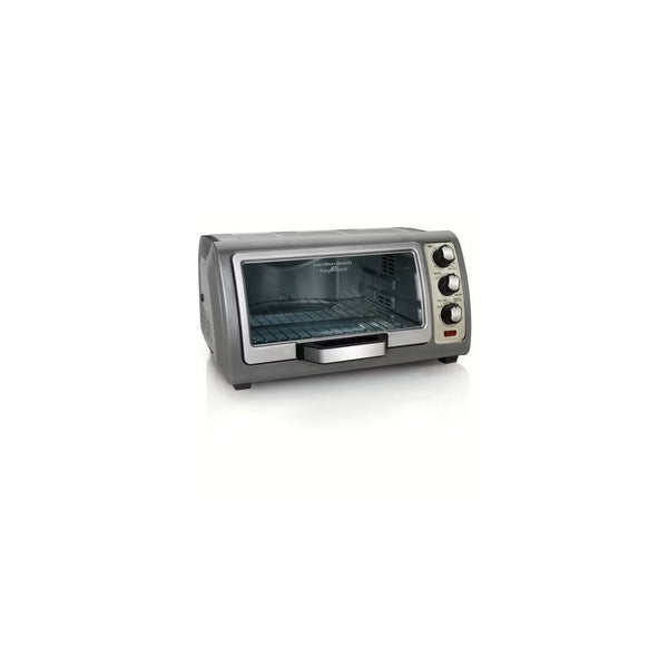 Toaster Oven – Roll-Top Door Easy Reach Toaster Oven – Gray