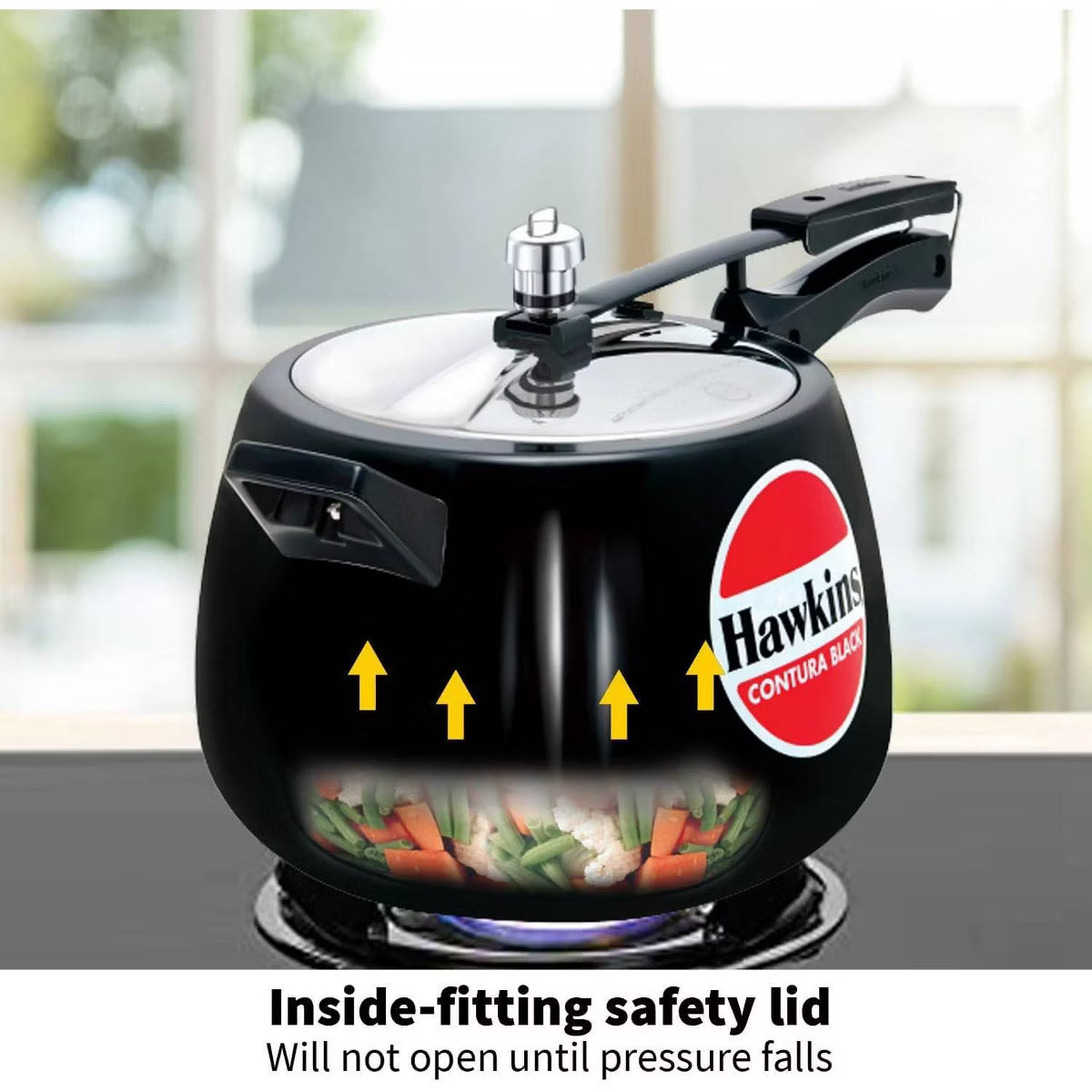 Pressure Cooker – 6.5L Hard Anodized Pressure Cooker: Aluminum – Stainless Steel