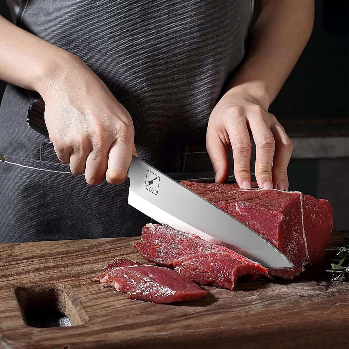Chef Knife 8-Inch Pro Japanese Kitchen Knife 7Cr17MoV High-Carbon