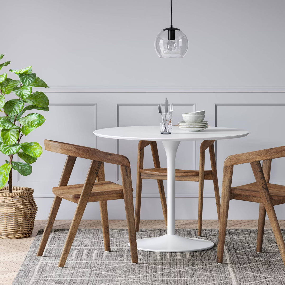Lana Curved Back Dining Chair Brown