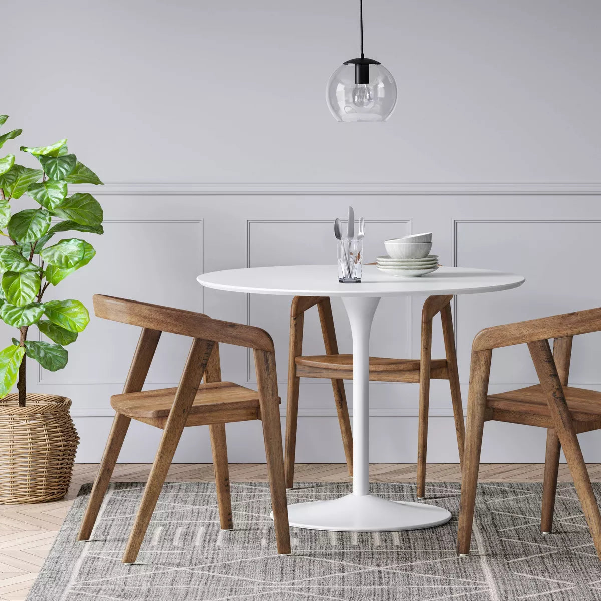 Lana Curved Back Dining Chair Brown