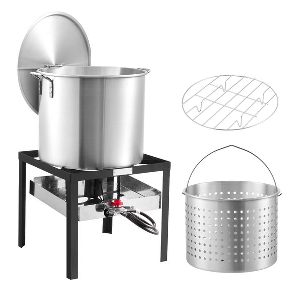 Multi-Cooker – 60 Qt Seafood Boiling Kit with Strainer – Natural