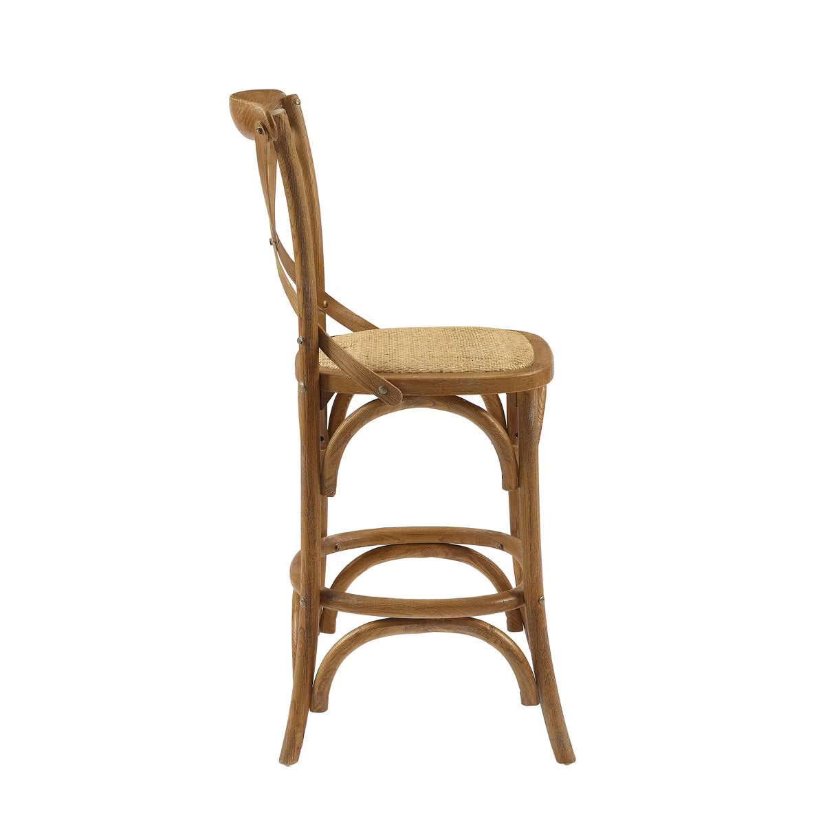 Roxy Wash Upholstery Counter Height Barstool Gray