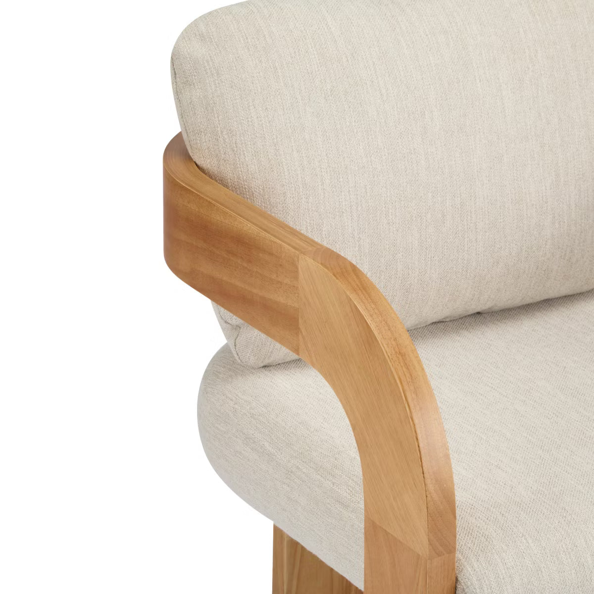 Set of 2 Modern Beige Dining Chairs with Black Wood Frame,