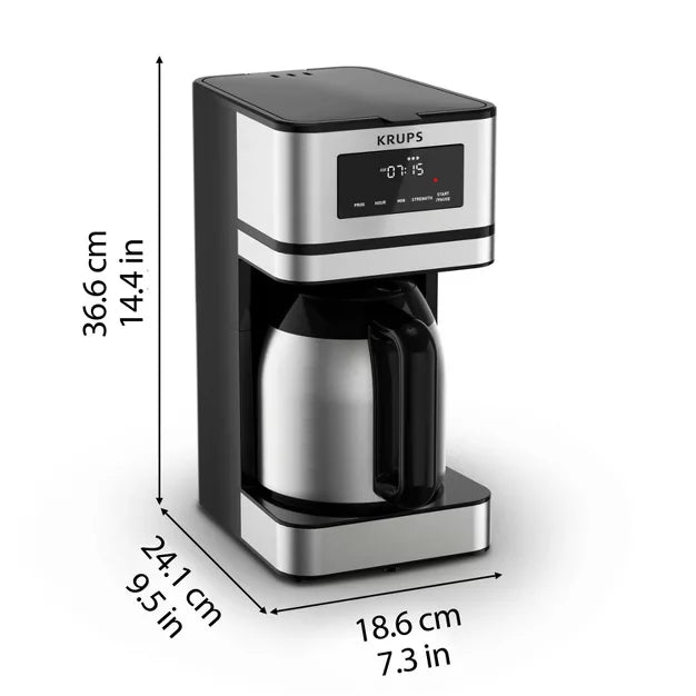 Drip Coffee Maker – 12 Cup Coffee Maker with Digital Display, Simply Brew – Stainless Steel