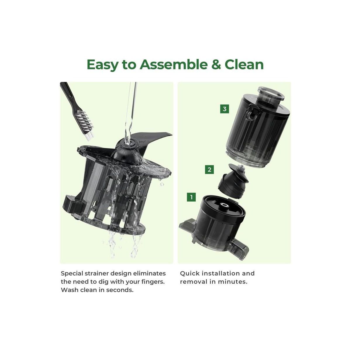 Juicer – Slow Masticating Juicer, 4.4 – Black