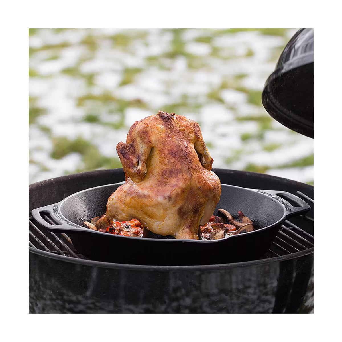 Roasting Pan – Cast Iron Roasting Cookware for Oven or Grill – Black