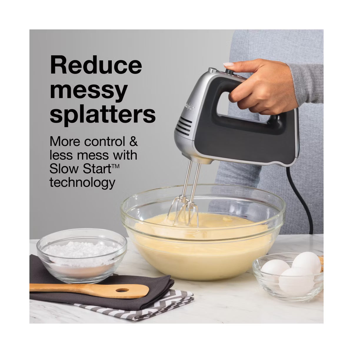 Hand Mixer – Hand Mixer 5 Speeds plus Boost – Stainless Steel