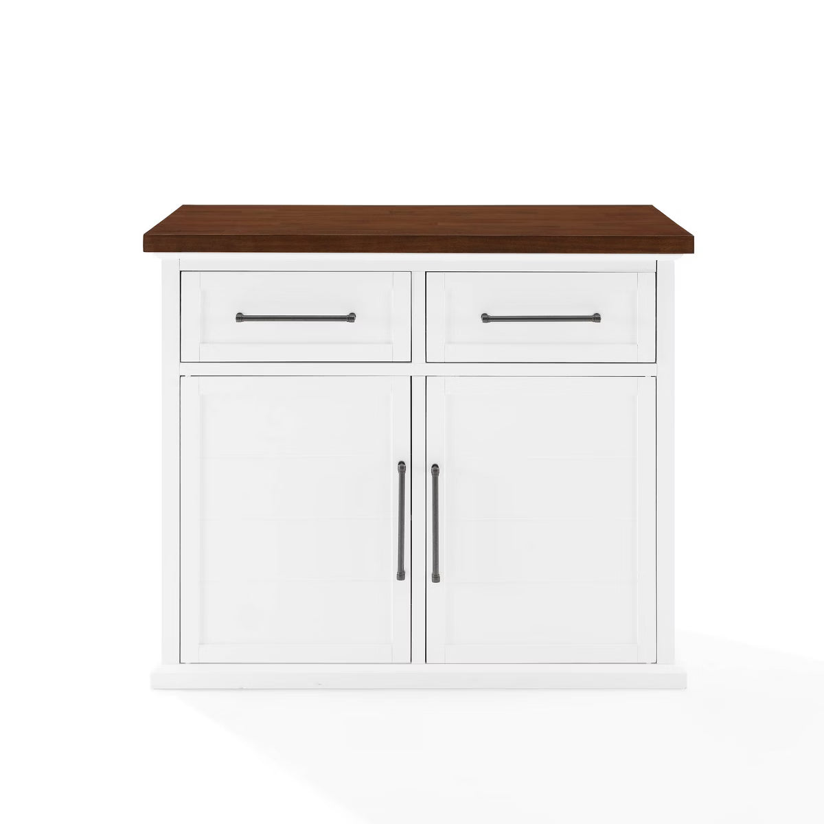 Kitchen Island – Culinvaro Bartlett Wood Top Kitchen Island White
