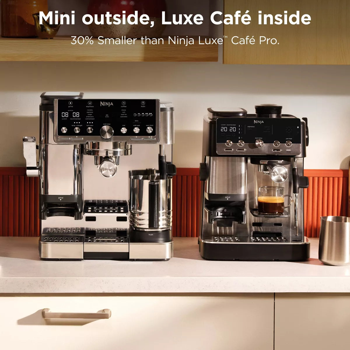 Espresso Machine – Cafe Mini Espresso Maker with Grinder – Black