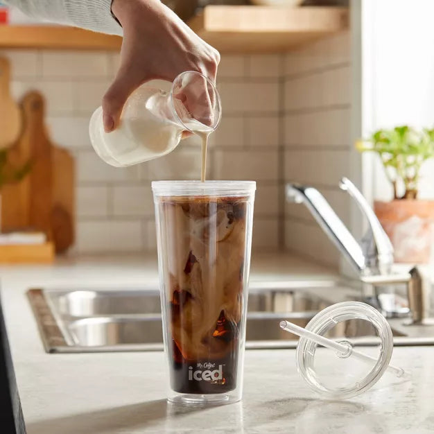 Cold Brew Coffee Maker – Iced Coffee Maker with Reusable Tumbler and Coffee Filter – Burgundy