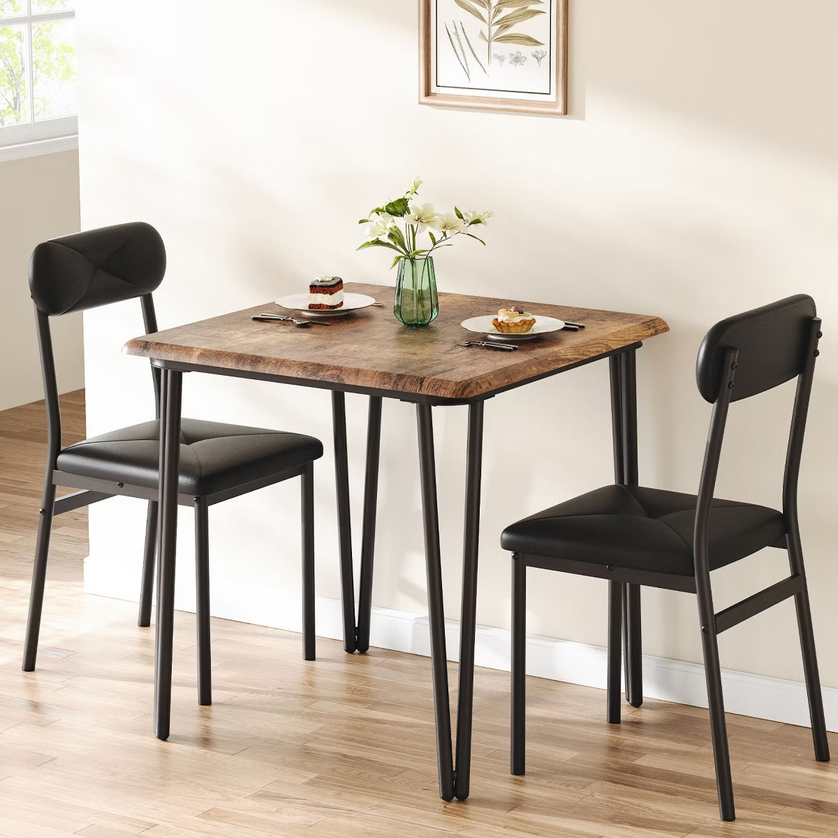 Kitchen dining table set of 2 Small Square Kitchen Dining Tables Set