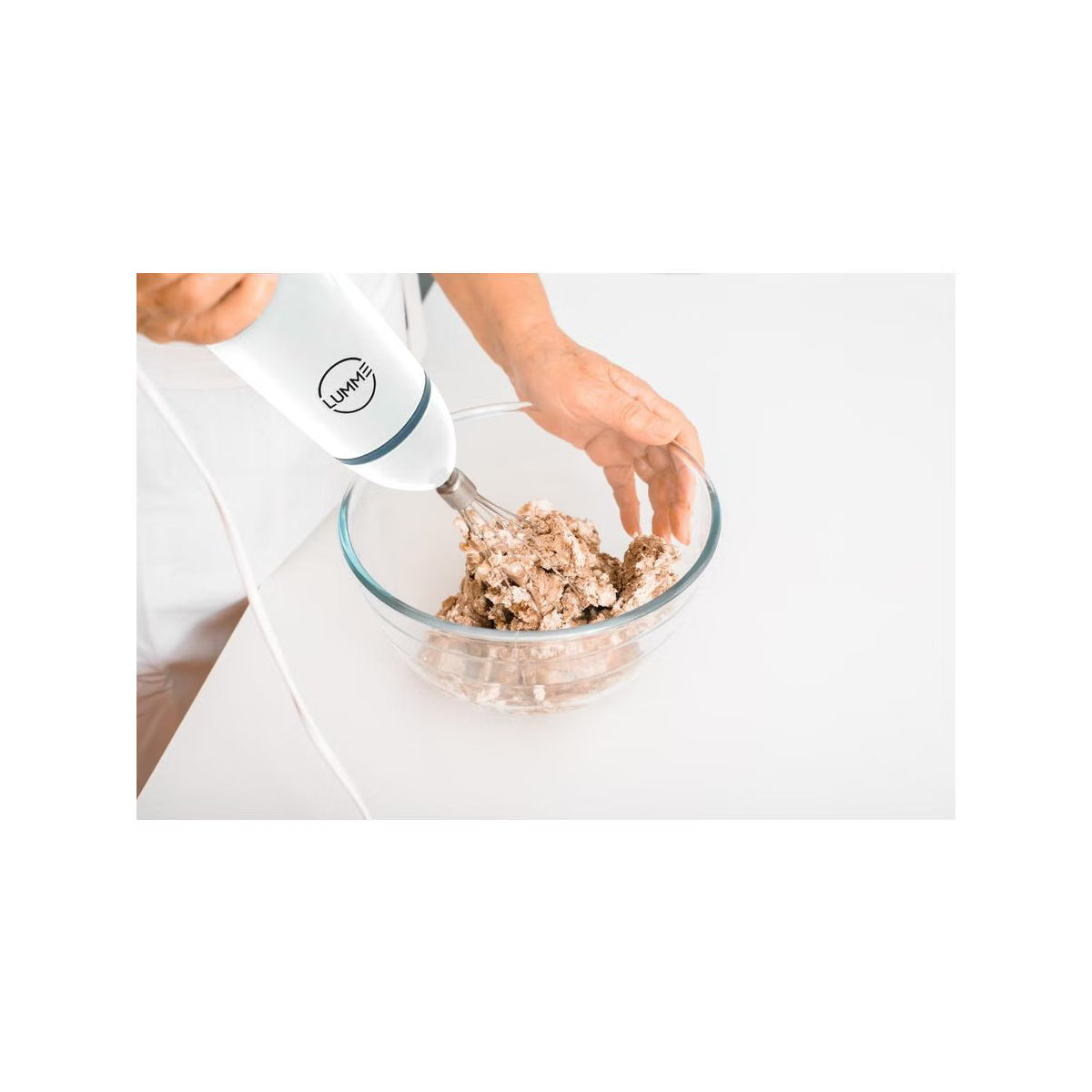 Immersion Blender – Hand Immersion Blender with Whisk Attachment – Black