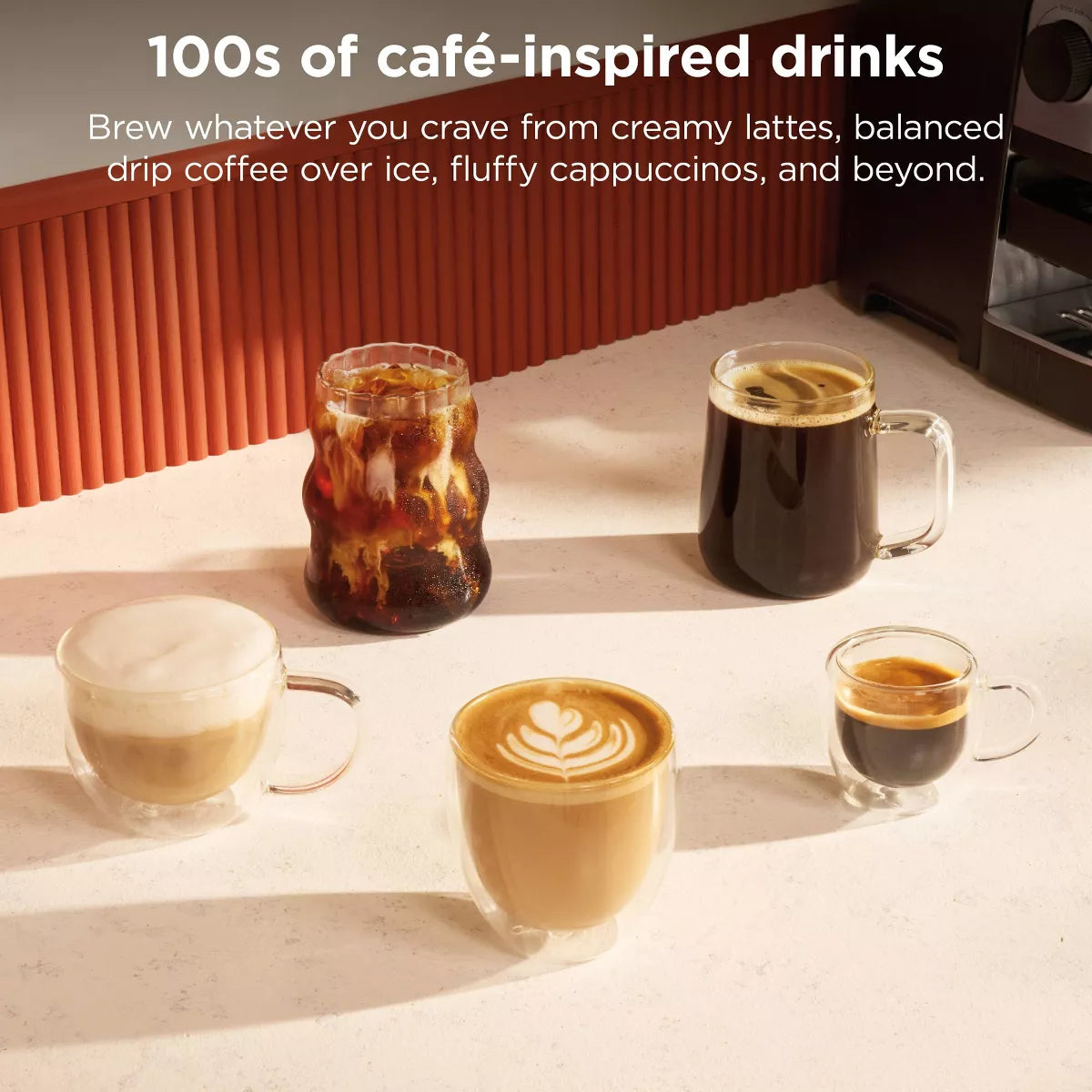 Espresso Machine – Cafe Mini Espresso Maker with Grinder – Black