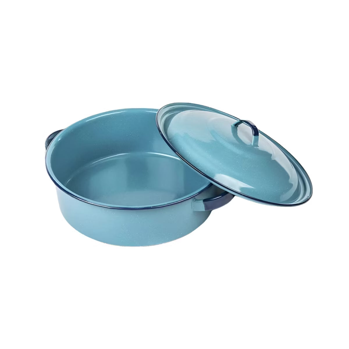 Casserole Dish – 5-Quart Casserole Dish with Lid, Durable Enamel Steel – White