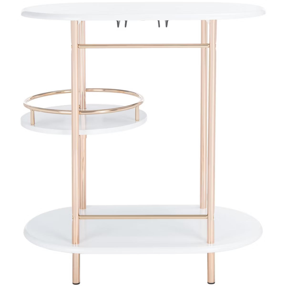Bar Table – Culinvaro va 3 Tier Swivel Bar Table - BCT8007C - White/Gold
