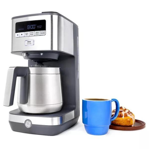 Drip Coffee Maker – 10 Cup Drip Coffee Maker with Single Serve and Thermal Carafe – Silver