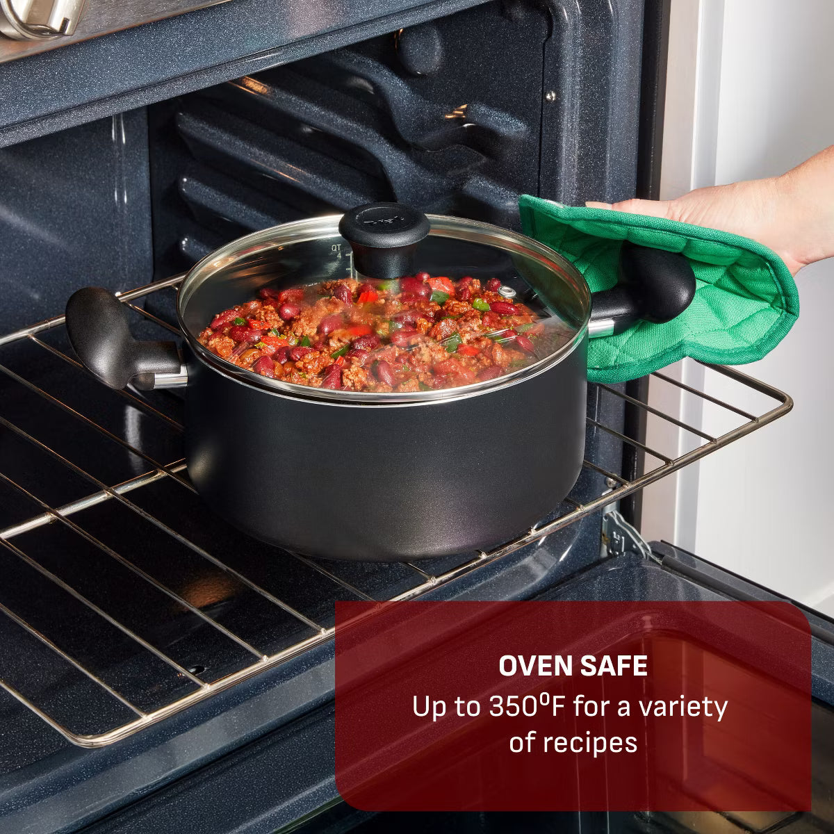Dutch Oven – 5qt Dutch Oven with Lid, Simply Cook Nonstick – Black
