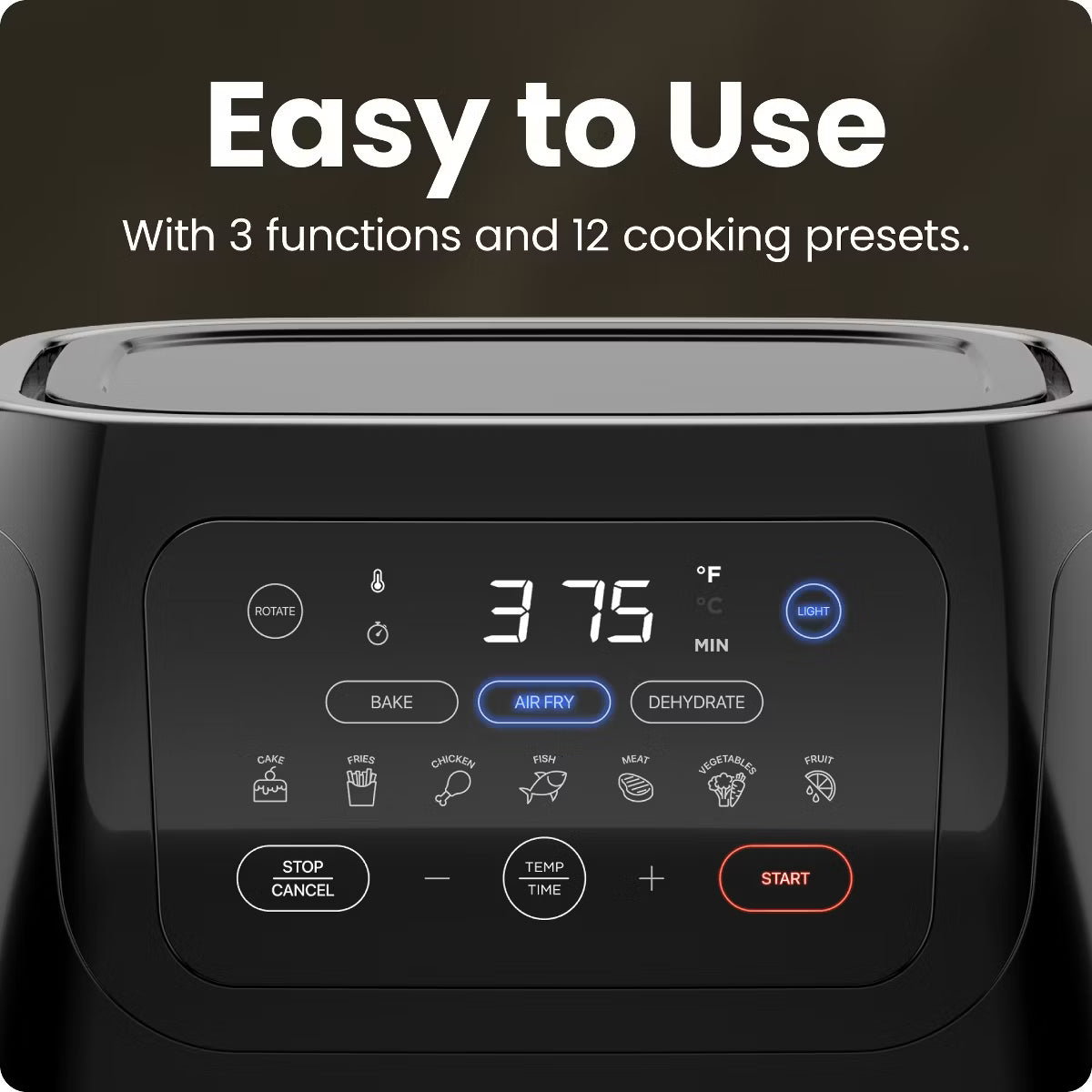 Air Fryer – Multifunctional Digital 10 Qt. Air Fryer+ Rotisserie, Fry – Black
