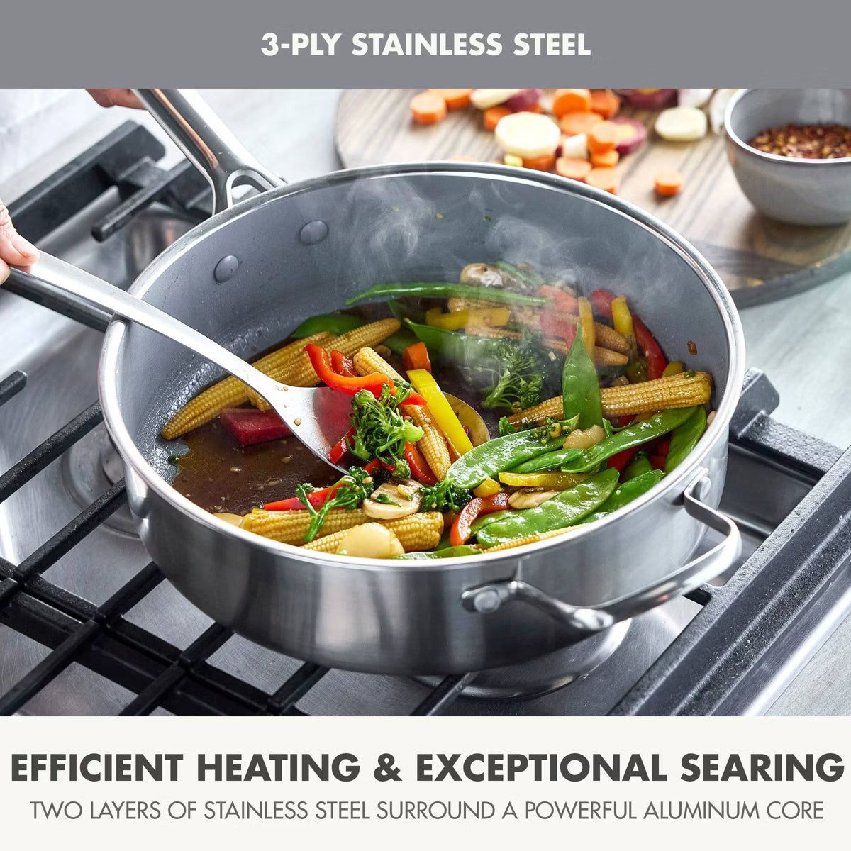 Saute Pan – p all GreenPan GreenPan Prism 5qt Hybrid and Ceramic Nonstick Saute – Geometric