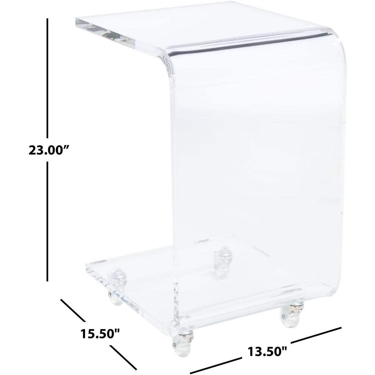 Bar Cart – Culinvaro Rollins Acrylic Bar Cart