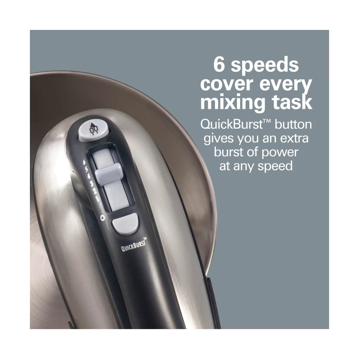 Stand Mixer – 6-Speed Classic Hand Mixer – Stainless Steel