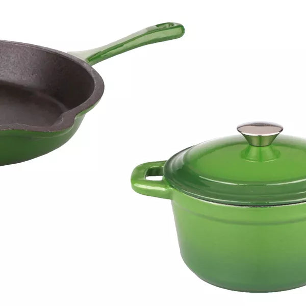 Cookware Set – Neo 3Pc Cast Iron Cookware Set – Green