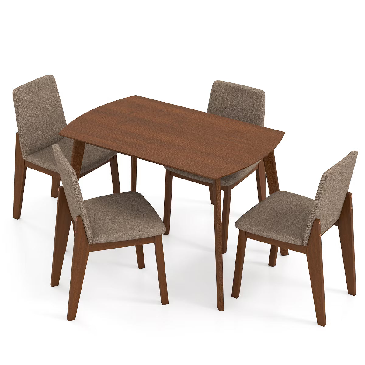 Dining Set – Culinvaro 5-Piece Dining Table Set for 4,Rectangular Kitchen Table withLinen Fabric Chairs