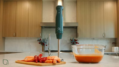 Blender Handheld with Shaft 500W Hand Blender for Kitchen – White