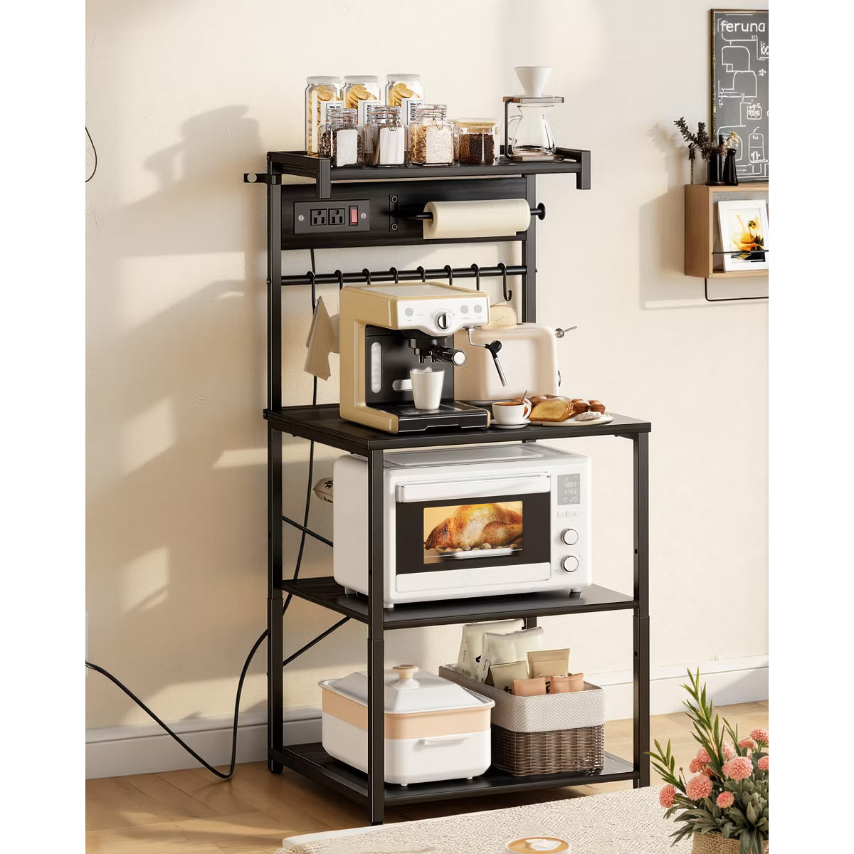 Baker's Rack – Culinvaro 4.6ft Power Cable Bakers Rack with Power Outlet