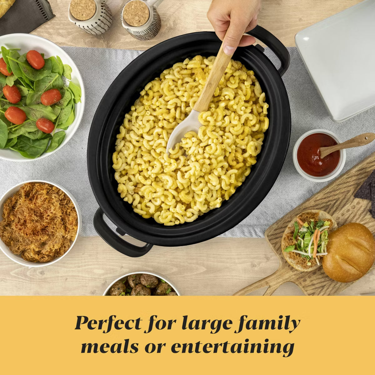 Slow Cooker – 8qt Programmable Slow Cooker Stainless – Black